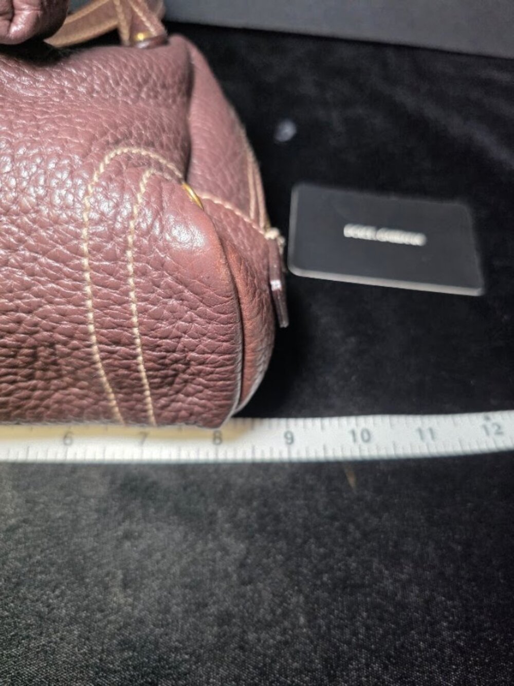 Dolce & Gabbana Brown Pebbled Kisslock Mini Satchel Authenticated - Picture 7 of 8